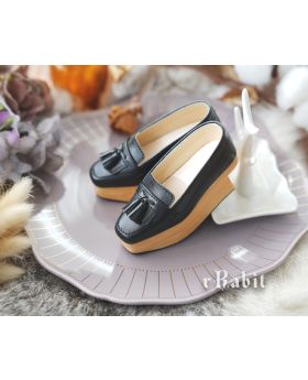 [1/4 MSD MDD] Tassel Rocking Shoes [Black]