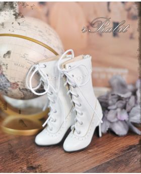 1/4/MSD/MDD/MiniFee/AngelPhillia [Antique high heels pumps boot] BLS008 (White)