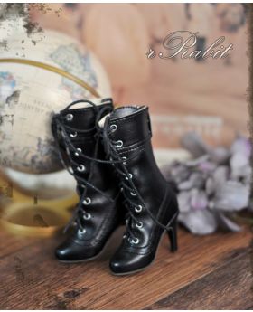 1/4/MSD/MDD/MiniFee/AngelPhillia [Antique high heels pumps boot] BLS008 (Black)