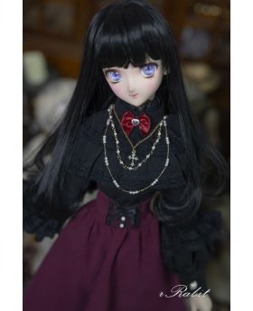1/3 Girl/16Girl/DD [Victoria] Dress Set - Black X Cranberry