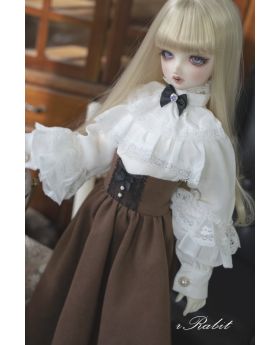 1/3 Girl/16Girl/DD [Victoria] Dress Set - White X Brown