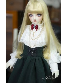 1/3 Girl/16Girl/DD [Victoria] Dress Set - White X Dark Green