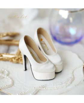 16G HighHeels/1/3 Girls/DD [Coven Two-High heel Platform pumps shoes] Silk White