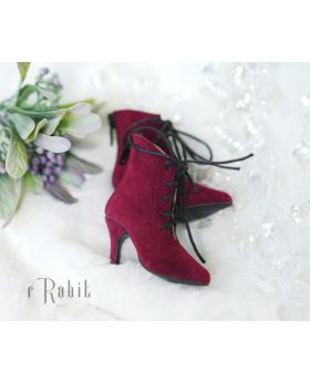 1/4/MSD/MDD/AP[Coven Three - Pointed Toe Ankle Boots] Berry Velvet