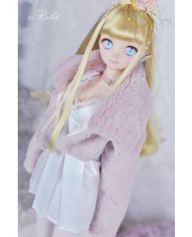 1/4 [Short Sugar Fur Coat] Pink