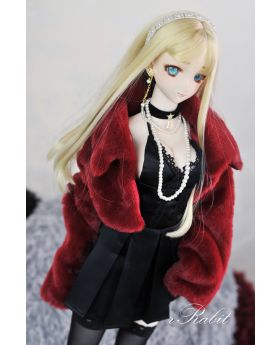 1/4 [Short Sugar Fur Coat] Red