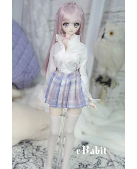 1/4/MSD/MDD [SET - JK Collection] White Blouse X Blue X Pink Skirt