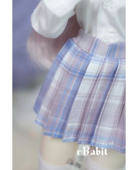 1/4/MSD/MDD [JK Collection] Pleated Skirt - Blue X Pink