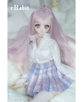 1/3 Girl/16Girl/DD [SET - JK Collection] White Blouse X Blue X Pink Skirt