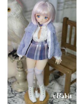 1/4/MSD/MDD [SET - JK Collection] White Blouse X Sky Pinky Skirt