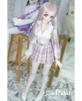 1/3 Girl/16Girl/DD [SET - JK Collection] White Blouse X Strawberry Cream Skirt