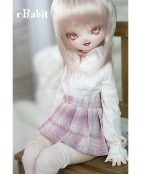 1/4/MSD/MDD [SET - JK Collection] White Blouse X Strawberry Cream Skirt
