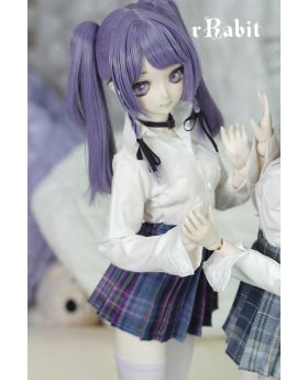 1/4/MSD/MDD [SET - JK Collection] White Blouse X Cyber Purple Skirt