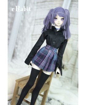 1/4/MSD/MDD [SET - JK Collection] Black Blouse X  Cyber Purple Skirt