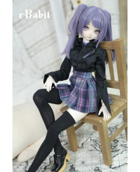 1/3 Girl/16Girl/DD [SET - JK Collection] Black Blouse X Cyber Purple Skirt