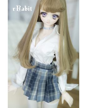 1/3 Girl/16Girl/DD [SET - JK Collection] White Blouse X School Blue Skirt