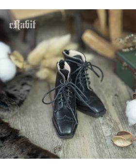 1/4/MSD/MDD/Kumako [Antique Wingtip Boots - Riche] Black