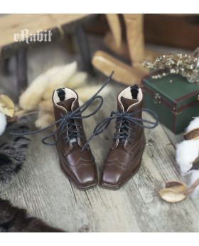 1/4/MSD/MDD/Kumako [Antique Wingtip Boots - Riche] Coffee