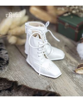 1/4/MSD/MDD/Kumako [Antique Wingtip Boots - Riche] White