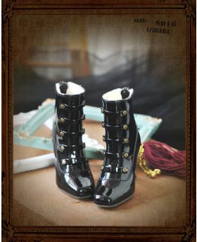 16G HighHeels/1/3 Girls/DD [Combat boots] RSH008 Patent Black