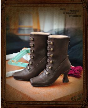 Popo68/IP Women high heels [Combat boots] RSH008 Wood