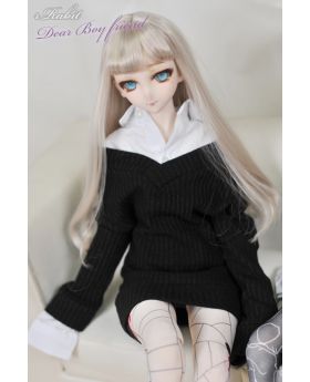 1/3&70CM+ [Dear Boyfriend~ Deep V Sweater] SH032 1808 (Black)