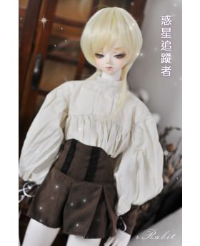 1/3BOY/SD17[Bubble Shirt] Beige shirt w/ Brown Sleeve
