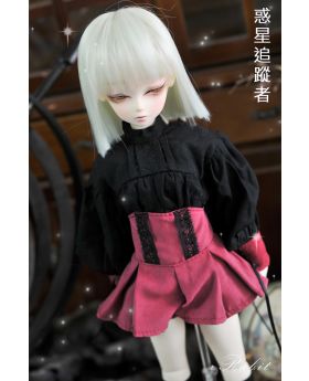 1/4/MSD/MDD[Bubble Shirt] Black shirt w/ Wine Sleeve