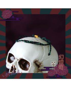 [幻灯町] [1/3]  Kimono - Waistband's accessories - Black X Green