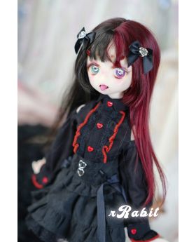 PuyooDoll Kumako[Be My Lover] Dress Set - Black in Red