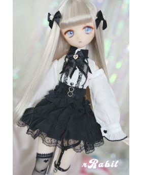 PuyooDoll Kumako[Be My Lover] Dress Set - White X Black