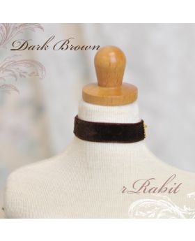 1/3 [Velvet Neckband ] VN12 darkbrown